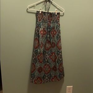 Boho halter tie dress